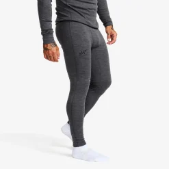 Route Merino Warm Base Layer Pants Herren Dark Grey Melange