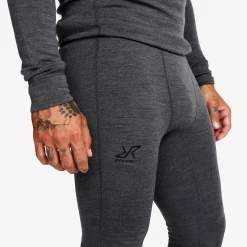 Route Merino Warm Base Layer Pants Herren Dark Grey Melange