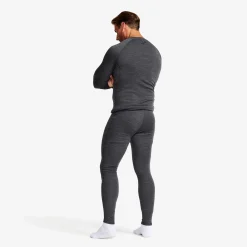 Route Merino Warm Base Layer Pants Herren Dark Grey Melange