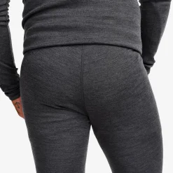 Route Merino Warm Base Layer Pants Herren Dark Grey Melange