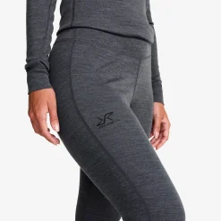 Route Merino Warm Base Layer Pants Damen Dark Grey Melange