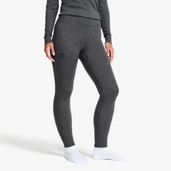 Route Merino Warm Base Layer Pants Damen Dark Grey Melange