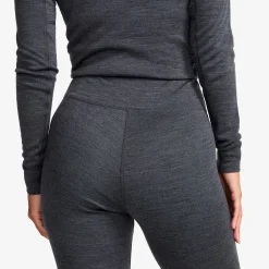 Route Merino Warm Base Layer Pants Damen Dark Grey Melange