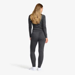 Route Merino Warm Base Layer Pants Damen Dark Grey Melange