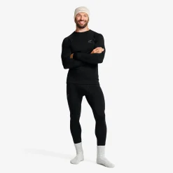 Route Merino Warm Base Layer Top Herren Black