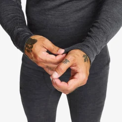 Route Merino Warm Base Layer Top Herren Dark Grey Melange