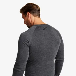 Route Merino Warm Base Layer Top Herren Dark Grey Melange