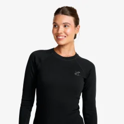 Route Merino Warm Base Layer Top Damen Black