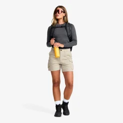Route Merino Warm Base Layer Top Damen Dark Grey Melange
