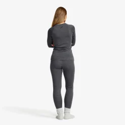Route Merino Warm Base Layer Top Damen Dark Grey Melange