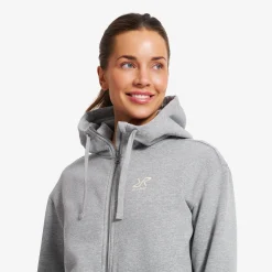 RVRC Full-zip Hoodie Damen Grey Melange