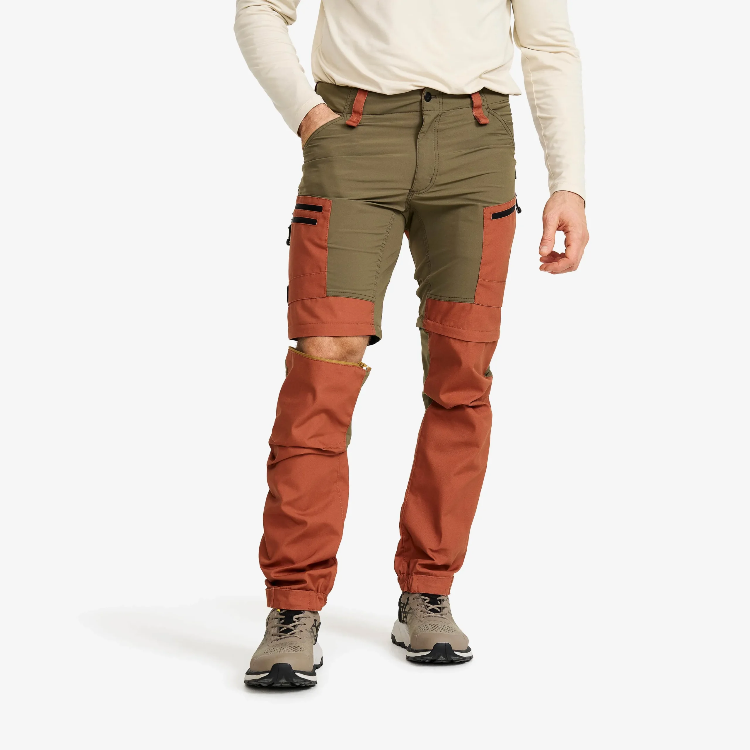 RVRC GP Pro Zip-off Pants Herren Dusty Orange/Light MossGray