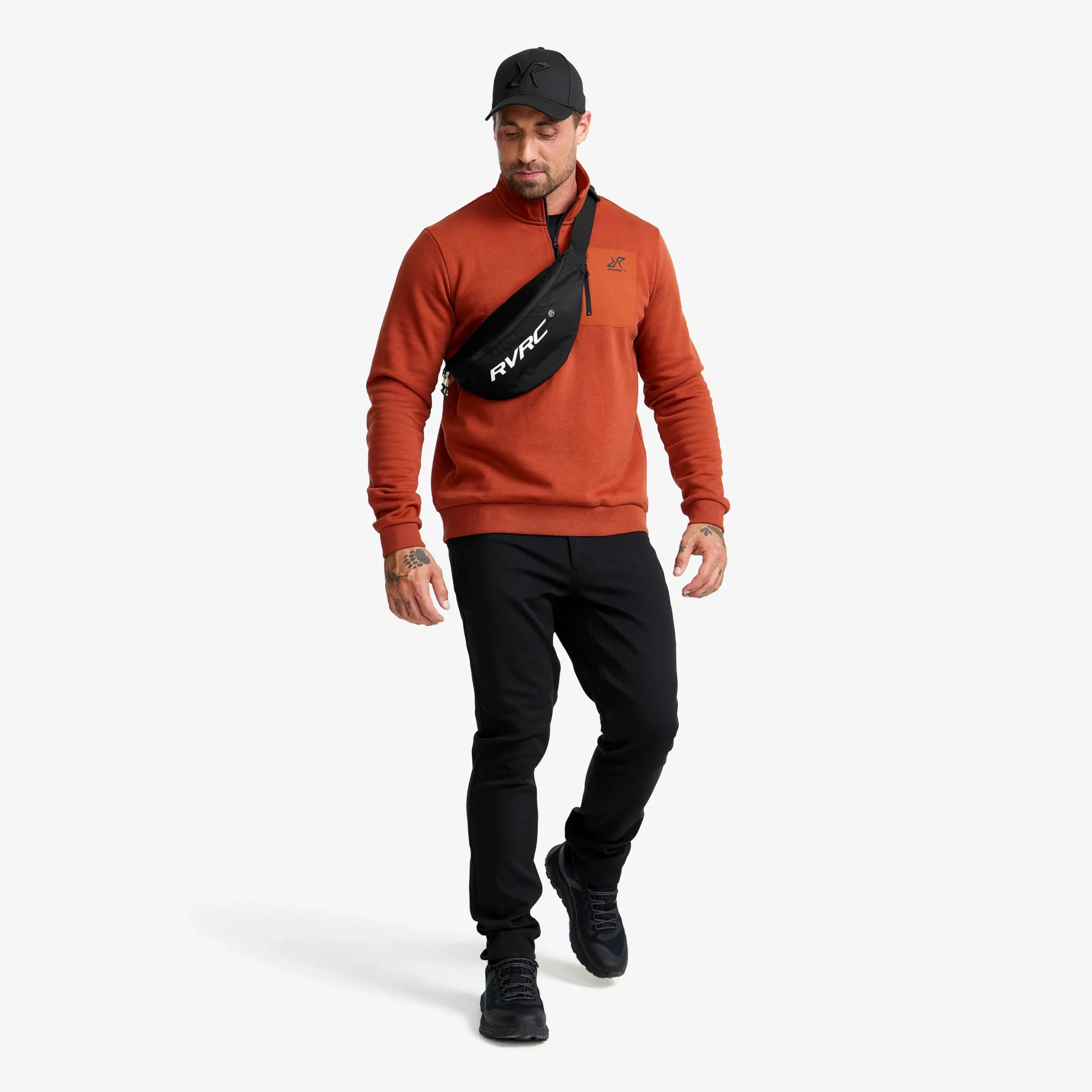RVRC Half-zip Sweater Herren Rusty Orange