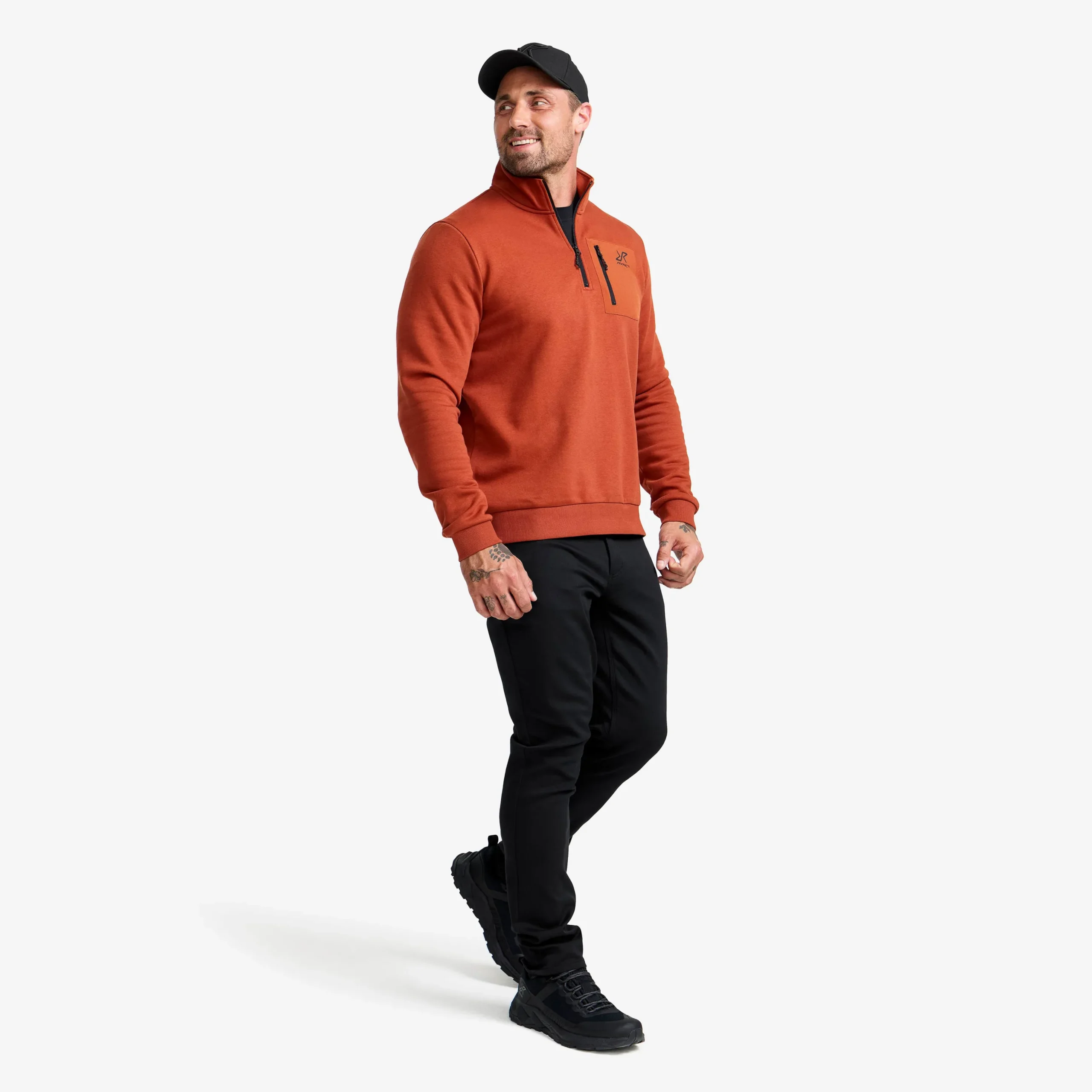 RVRC Half-zip Sweater Herren Rusty Orange