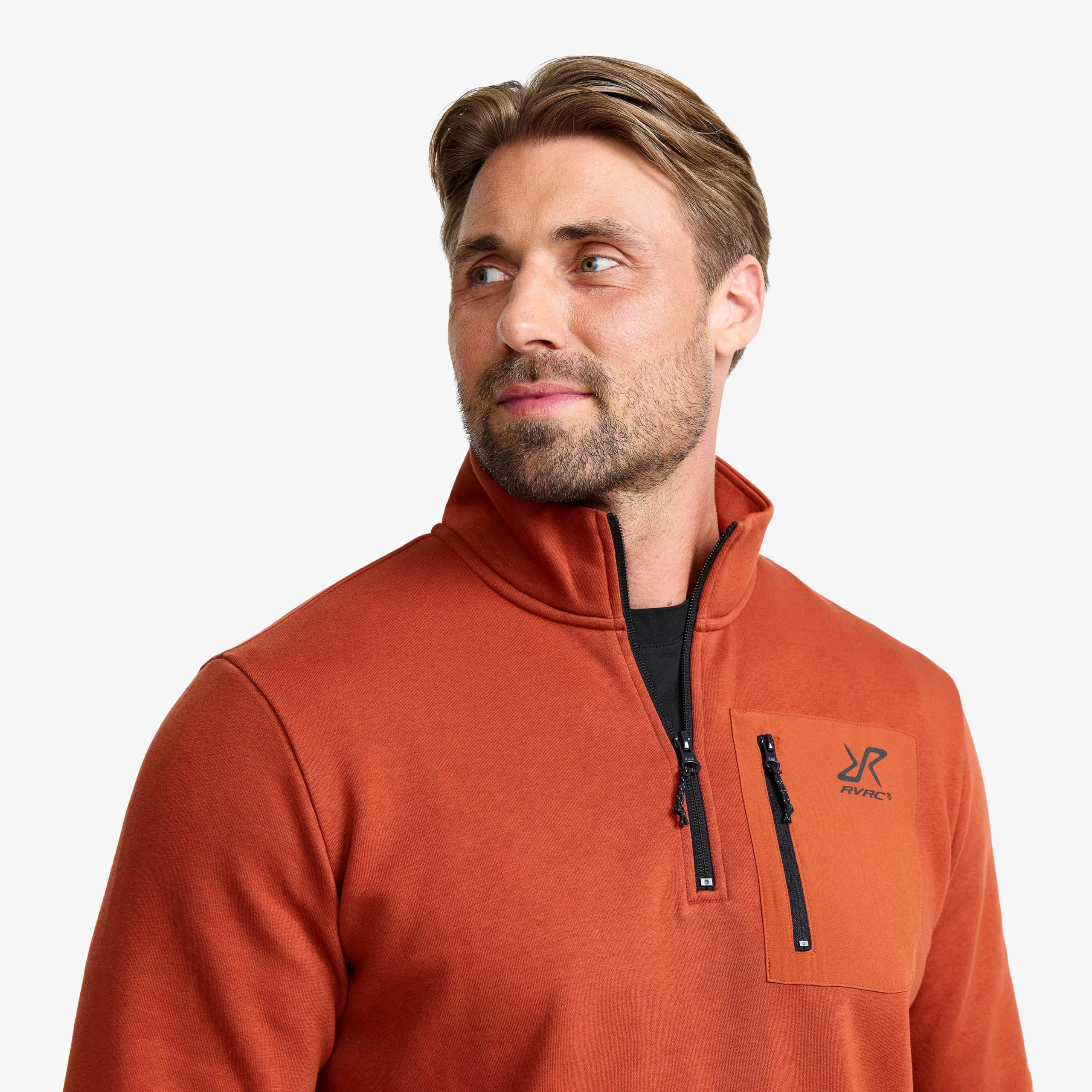 RVRC Half-zip Sweater Herren Rusty Orange