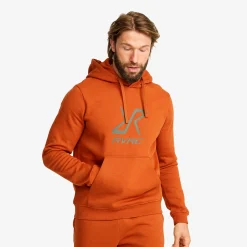 RVRC Hoodie Herren Terracotta Brown/Forest Night