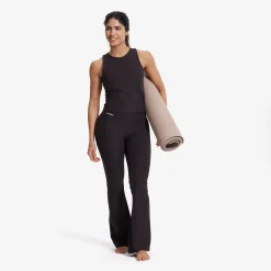Shape Ribbed Flare Leggings Damen Espresso
