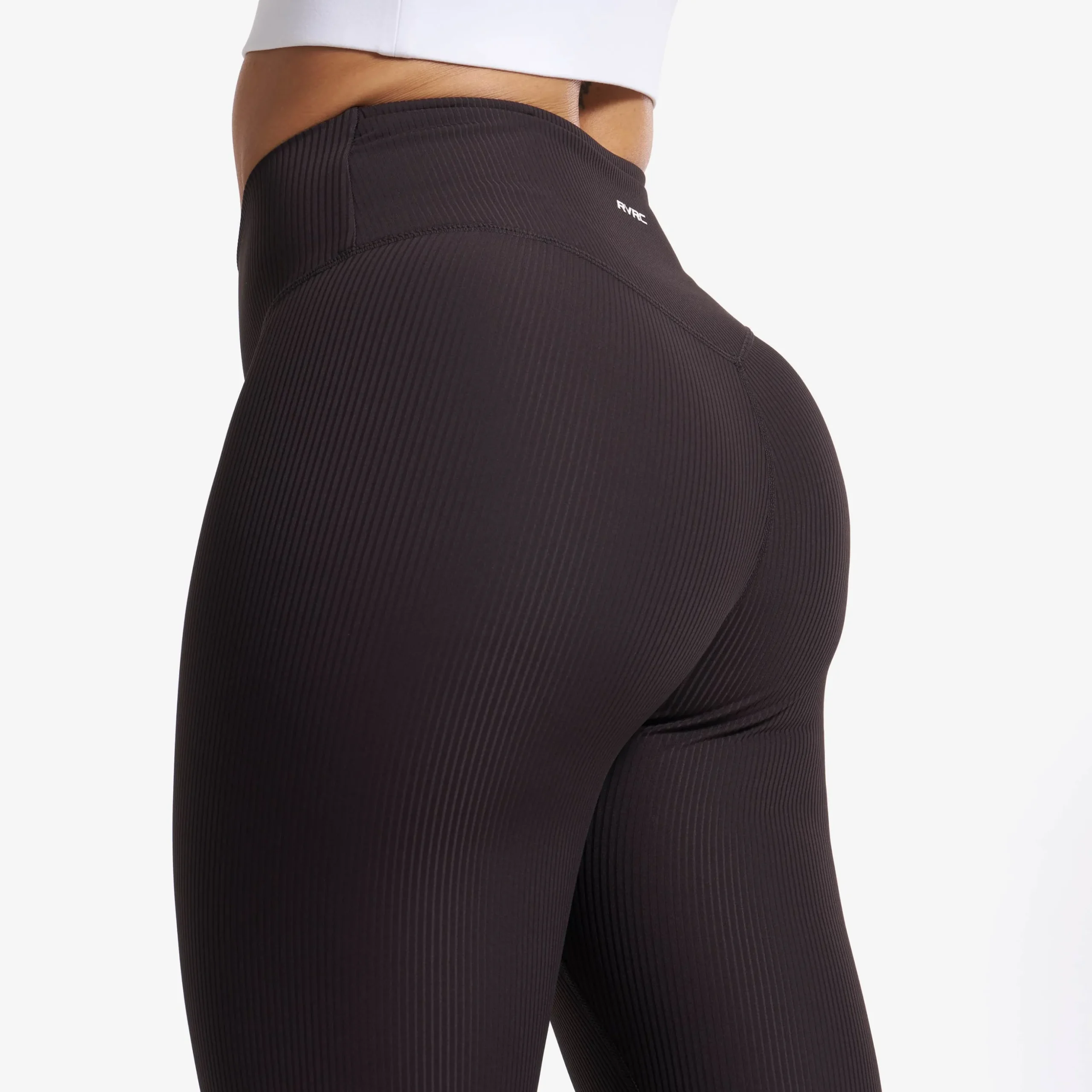 Shape Ribbed Flare Leggings Damen Espresso