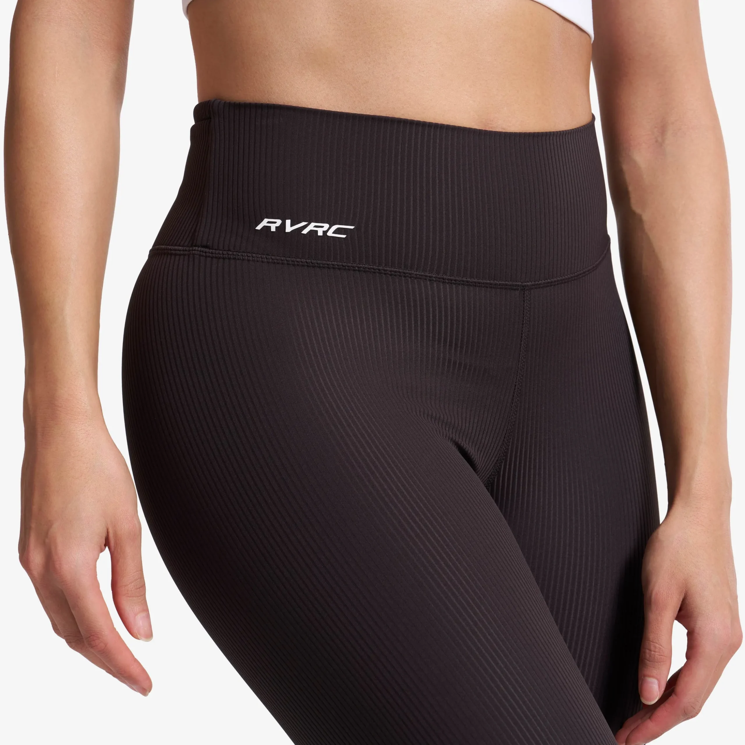 Shape Ribbed Flare Leggings Damen Espresso