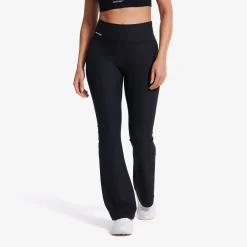 Shape Ribbed Flare Leggings Damen Black