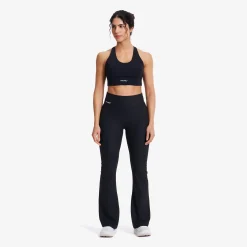 Shape Ribbed Flare Leggings Damen Black