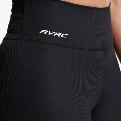 Shape Ribbed Flare Leggings Damen Black