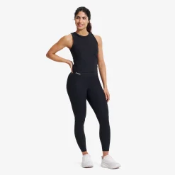 Shape Ribbed Leggings Damen Black