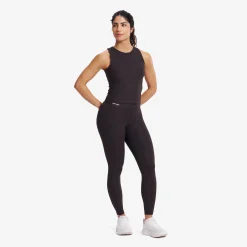 Shape Ribbed Leggings Damen Espresso
