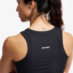 Shape Ribbed Tank Top Damen Black