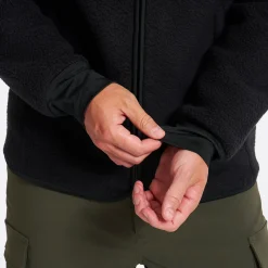 Sherpa Full-zip Fleece Jacket Herren Black