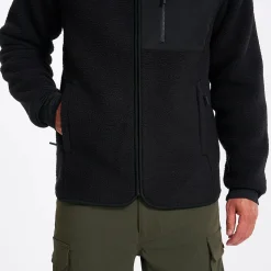 Sherpa Full-zip Fleece Jacket Herren Black