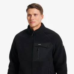 Sherpa Full-zip Fleece Jacket Herren Black