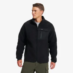 Sherpa Full-zip Fleece Jacket Herren Black