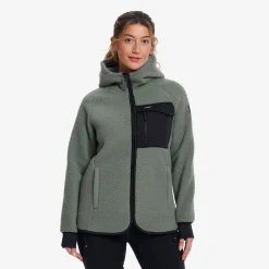 Sherpa Hoodie Damen Balsam Green
