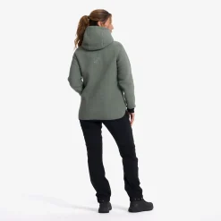 Sherpa Hoodie Damen Balsam Green
