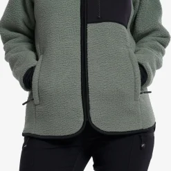 Sherpa Hoodie Damen Balsam Green