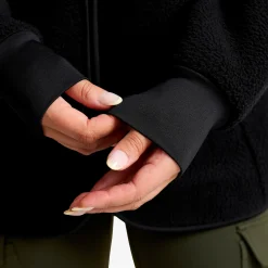 Sherpa Hoodie Damen Caviar