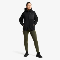 Sherpa Hoodie Damen Caviar