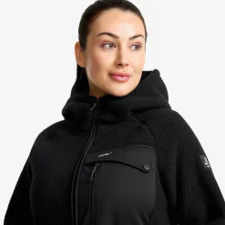 Sherpa Hoodie Damen Caviar
