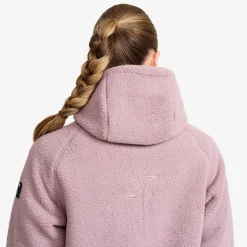Sherpa Hoodie Damen Dusty Mauve