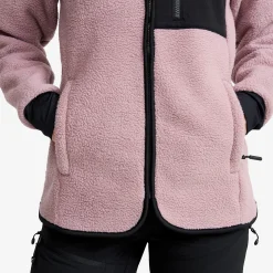 Sherpa Hoodie Damen Dusty Mauve