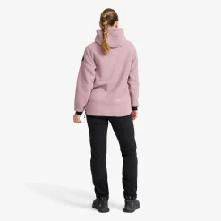 Sherpa Hoodie Damen Dusty Mauve