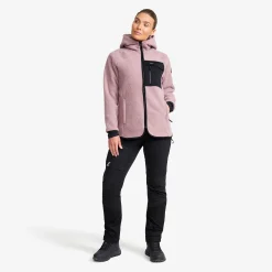 Sherpa Hoodie Damen Dusty Mauve