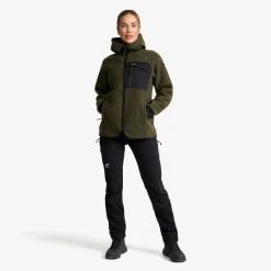 Sherpa Hoodie Damen Forest Night