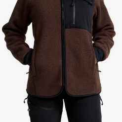 Sherpa Hoodie Damen Seal Brown