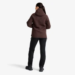 Sherpa Hoodie Damen Seal Brown