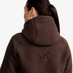 Sherpa Hoodie Damen Seal Brown