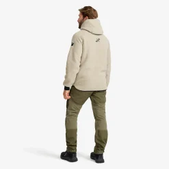 Sherpa Hoodie Herren Beige Khaki