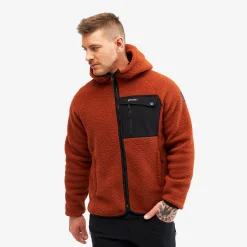 Sherpa Hoodie Herren Rusty Orange