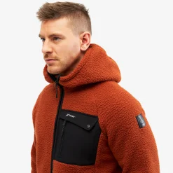 Sherpa Hoodie Herren Rusty Orange